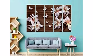 Brown flowers wall paintings