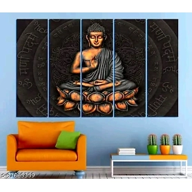Buddha meditating black aura