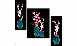 3 Flower Vase Wall Painting