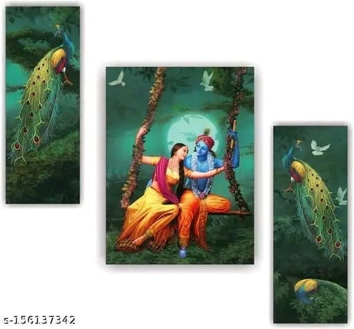 Radha Krishan with peacock-s-156137342