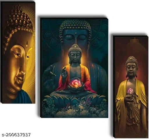 3 Buddha with Golden aura-s-200637937