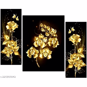 Golden Flowers wall painting