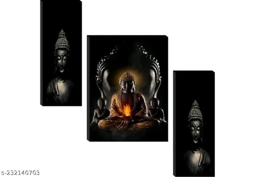 Mesmerising Black buddha with fire on hand-s-232140703