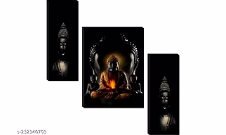 Mesmerising Black buddha with fire on hand