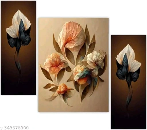 Multi color flower wall painting-s-34357900