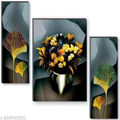 Colorful flower vase wall painting-s-254059351