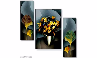Colorful flower vase wall painting