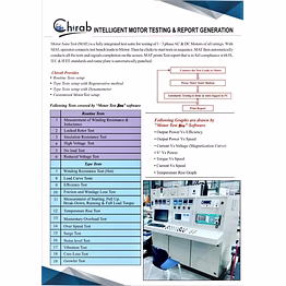 motor testing and report generation software