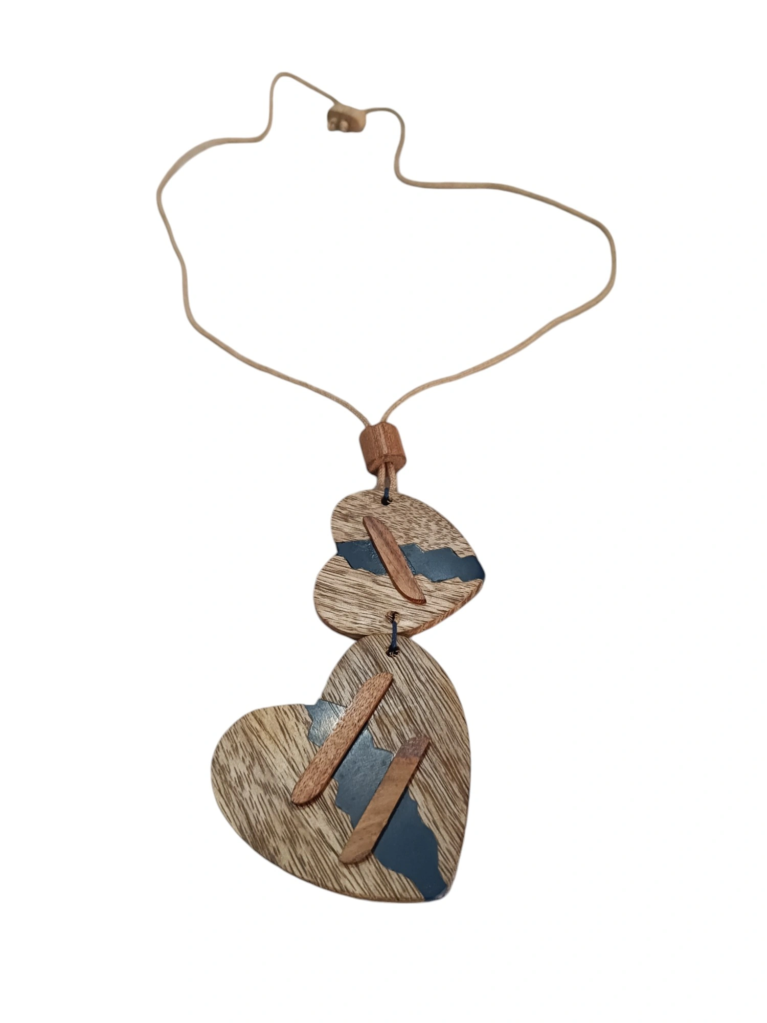 LONG WOODEN HEART SHAPE NECKLACES-12639764