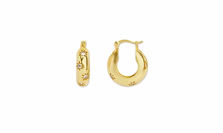Gold CZ Hoops