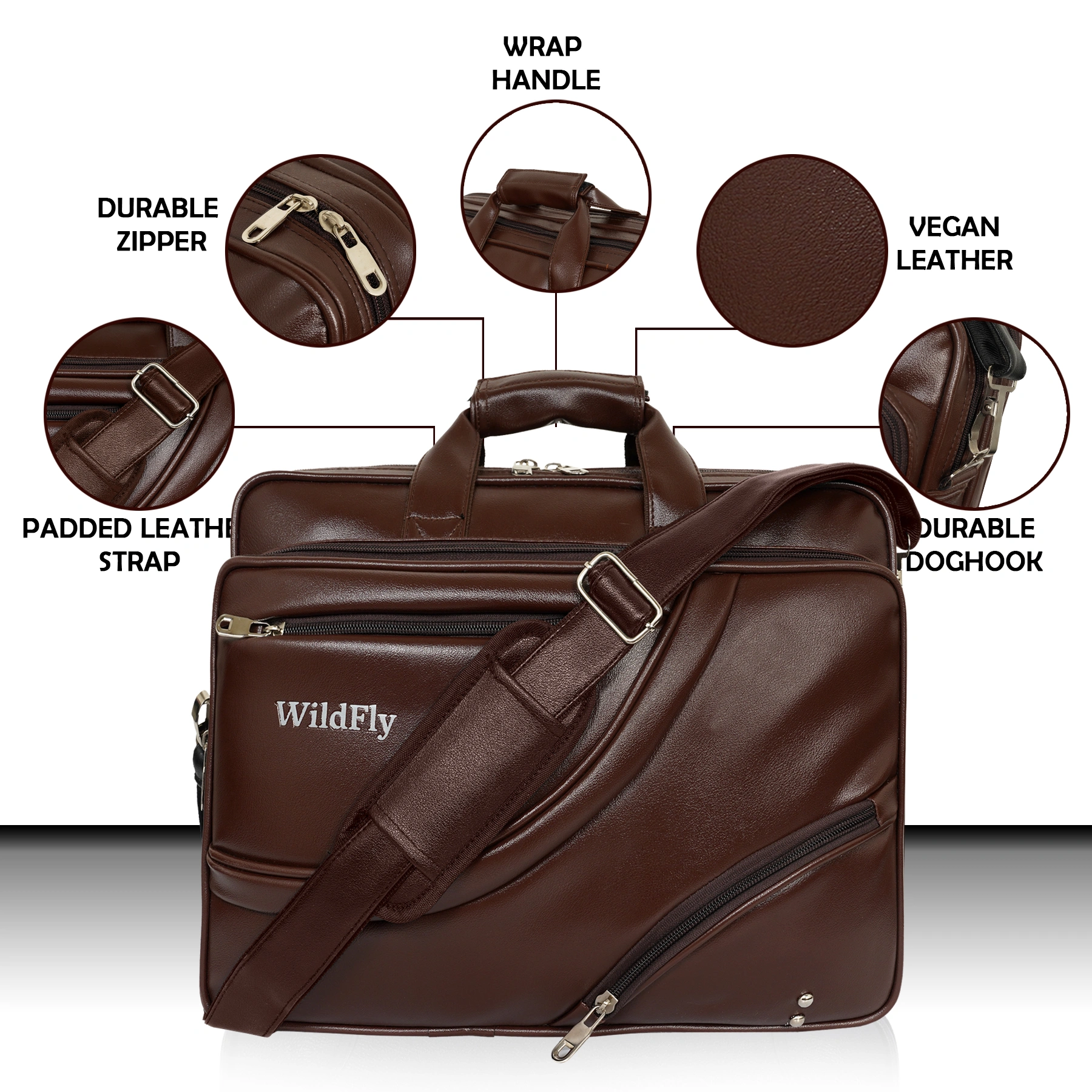 Leather office Messenger bag-4