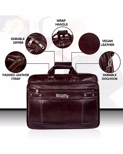 Leather Office Messenger bag-1
