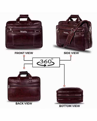 Leather Office Messenger bag-2