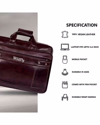 Leather Office Messenger bag-3
