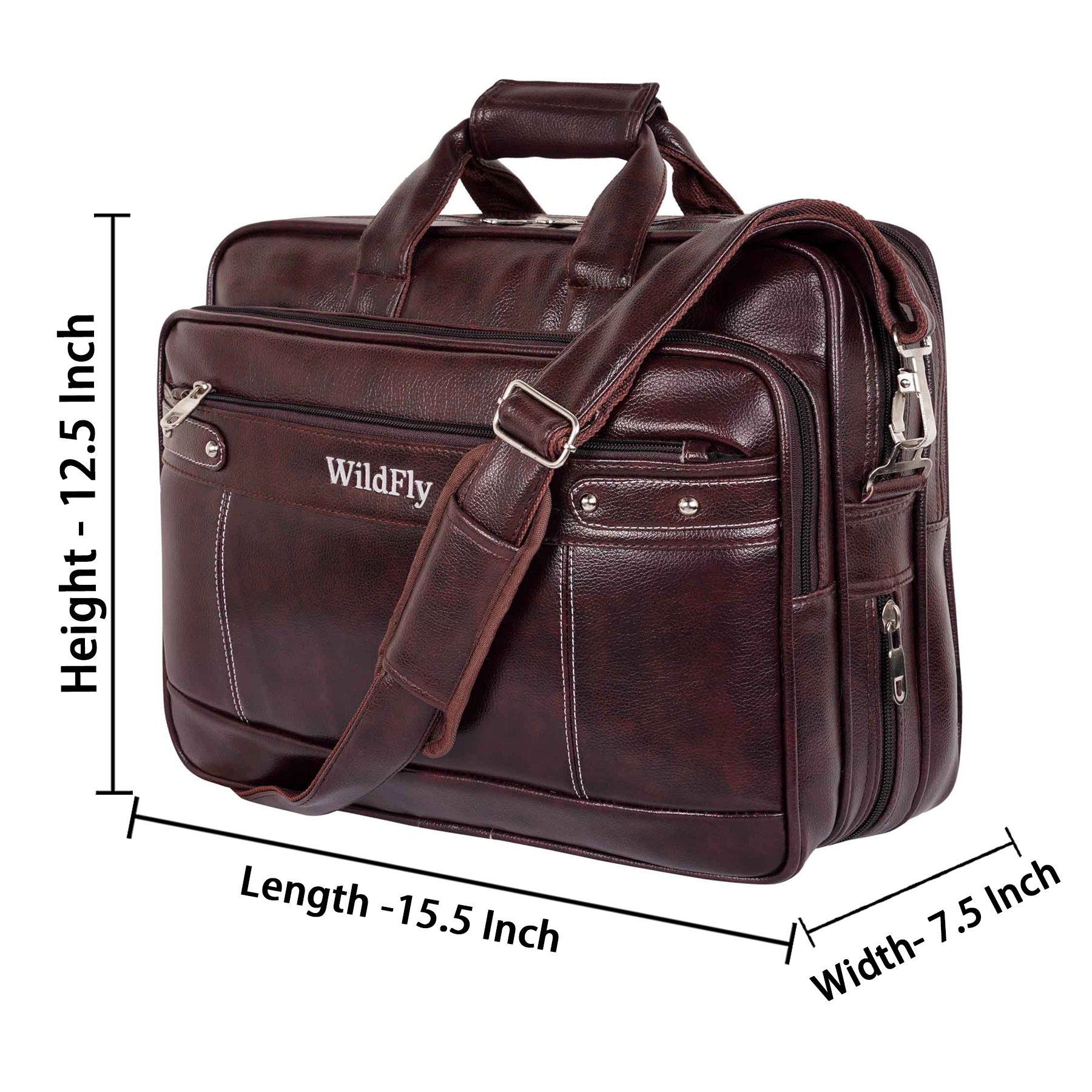 Leather Office Messenger bag-4