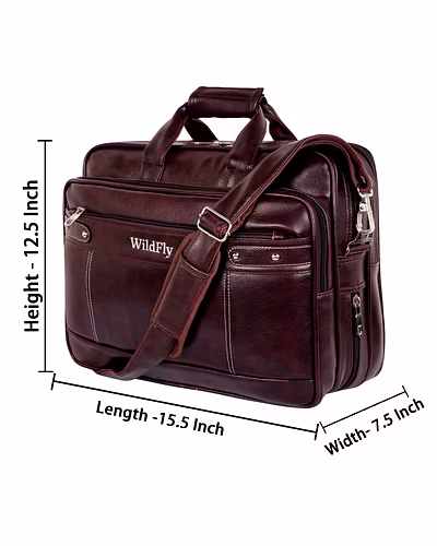 Leather Office Messenger bag-4