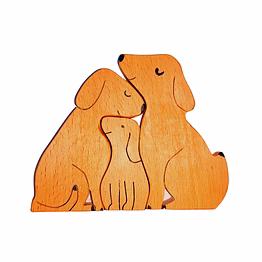 wooden animal family jigsaw puzzle/showpiece , lovely showpiece| kids room decoration