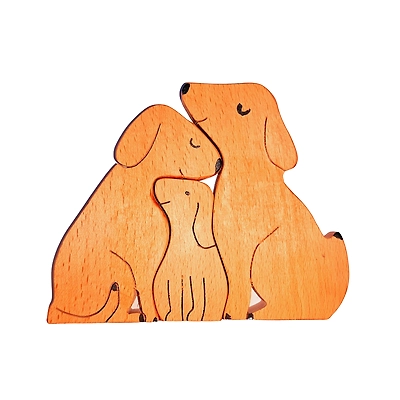 Wooden Animal Family Jigsaw Puzzle/Showpiece , Lovely Showpiece| Kids Room Decoration