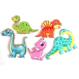 Pretend Play Dinosaur Set | Wooden Dinosaur Set| Handmade Prehistoric Toy Set