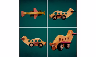 Wooden Airplane Push/pull Toy| Toy Vehicle| Wooden Airplane