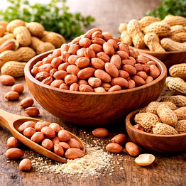 peanut groundnut raw blanched and roasted varieties 40–48 percent oil content for food processing oil extraction and bulk export supply