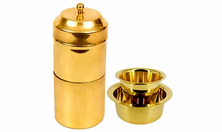 Brass Filter Coffee Maker, Brass, South Indian Drip Sytle Decoction Liquid Maker Indian Coffee Filter