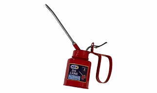 HIRA Oil Can, 1/2 Pint (275ml) Capacity Manual Pump Oil Can, Steel Pistol Type Oiler Can, Pistol Oiler Can with Straight Spouts, Hand Pump Oil Can injector for Car Bike Machine