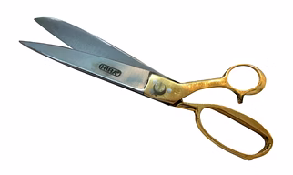 HIRA Tailoring Scissors with Brass Finish Handle for Cloth Cutting Single Scissor. (Brass, 10 Inches)