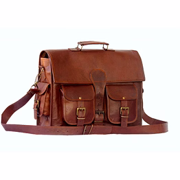 genuine leather laptop briefcase sling bag