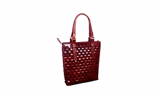 Genuine Leather Woven Tote Bag