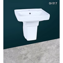 king creta wash basin with half pedestal gi-517