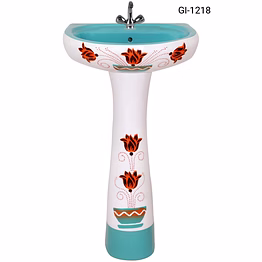 king vitrosa set pedestal basin gi-1218