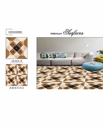 PUNCH SERIES VITRIFIED FLOOR TILES 600 X 600-4
