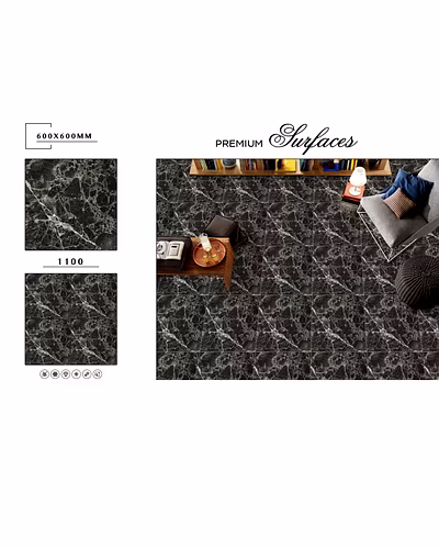 MARBLE SERIES VITRIFIED FLOOR TILES 600 X 600-3