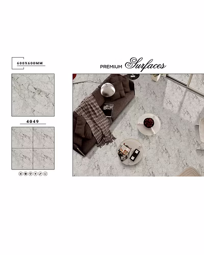 MARBLE SERIES VITRIFIED FLOOR TILES 600 X 600-4