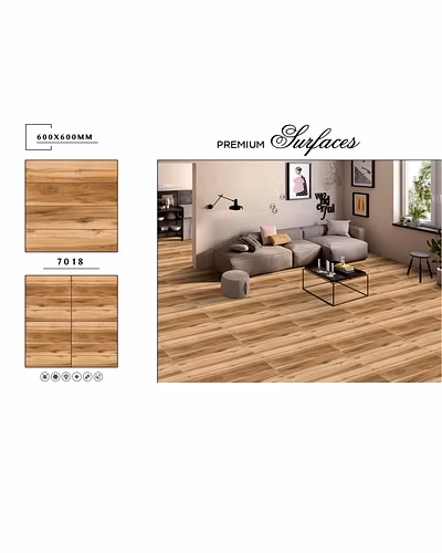 WOOD SERIES VITRIFIED FLOOR TILES 600 X 600-3
