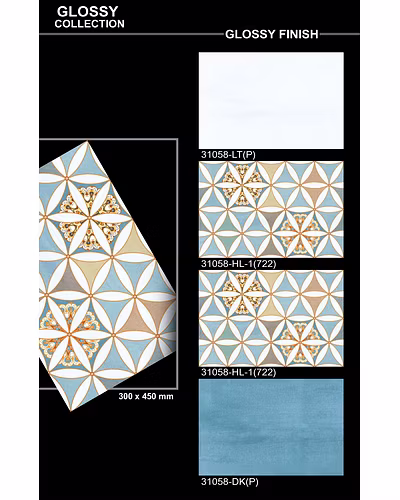 GLOSSY SERIES VITRIFIED WALL TILES 300 X 450-3