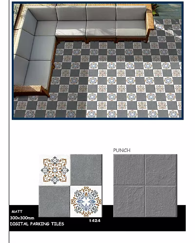 PUNCH SERIES VITRIFIED FLOOR TILES 300 X 300-4
