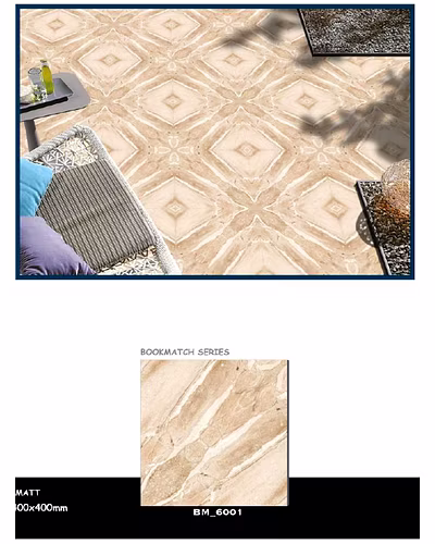 BOOKMATCH SERIES VITRIFIED FLOOR TILES 400 X 400 MM-12751405