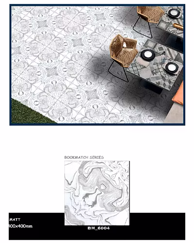 BOOKMATCH SERIES VITRIFIED FLOOR TILES 400 X 400 MM-2