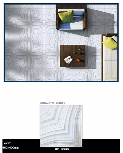 BOOKMATCH SERIES VITRIFIED FLOOR TILES 400 X 400 MM-3