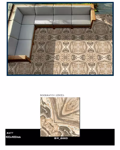 BOOKMATCH SERIES VITRIFIED FLOOR TILES 400 X 400 MM-1