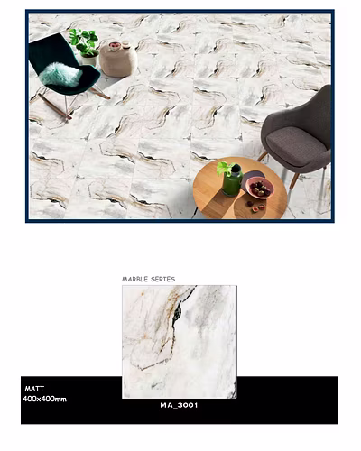 MARBLE SERIES VITRIFIED FLOOR TILES 400 X 400MM-12751415