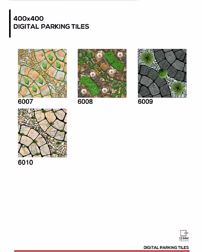 GREEN PUNCH FLOOR TILES 400 X 400MM-12751423