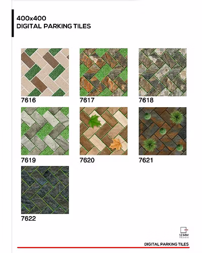 GREEN PUNCH FLOOR TILES 400 X 400MM-4