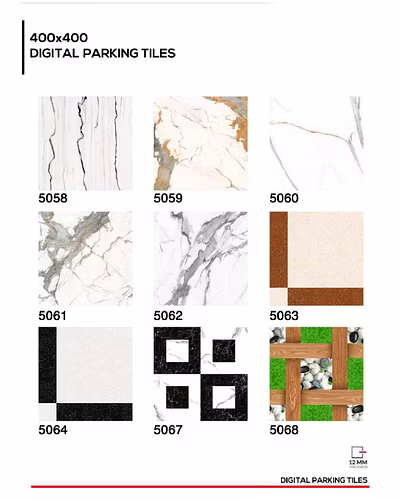 PLAIN DIGITAL PARKING TILES 400 X 400MM-1