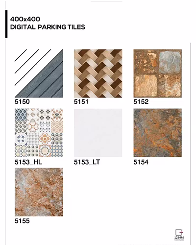 PLAIN DIGITAL PARKING TILES 400 X 400MM-4