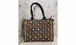 Big cotton handbag or shopping bag