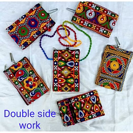 embroidered mobile pouches, ladies wallet