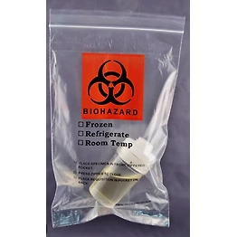 Biohazard specimen bag
